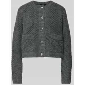 Gebreid jack met knoopsluiting, model 'COLETTE'