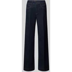 Wide fit jeans met viscose, model 'Palazzo'
