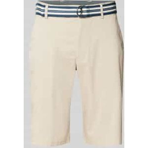 Korte regular fit chino met riem