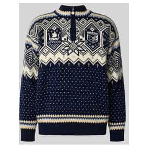 Noorse trui van wol met schipperskraag