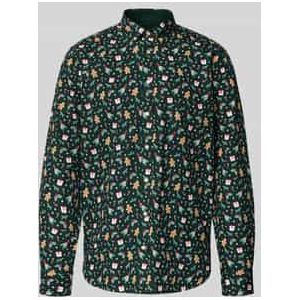 Regular fit vrijetijdsoverhemd met kerstmotief