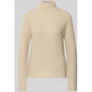 Gebreide pullover in riblook met opstaande kraag