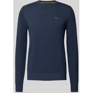 Gebreide pullover met logostitching, model 'Ricecorn'