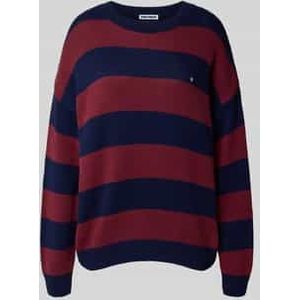 Relaxed fit gebreide pullover met streepmotief