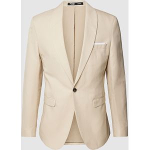 Slim fit linnen colbert met sjaalkraag, model 'HALE'