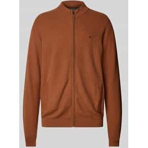 Regular fit gebreid jack met ritssluiting