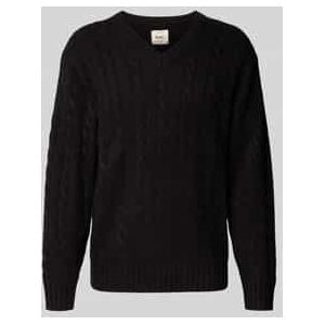 Gebreide pullover met ribboorden, model 'PELLE'