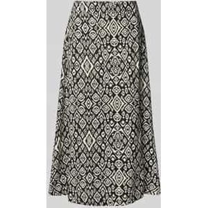 Midirok van een mix van linnen en viscose, model 'LINNO'