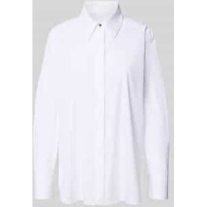 Overhemdblouse met blinde knoopsluiting