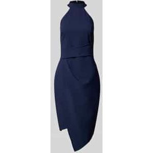 Knielange cocktailjurk met halter