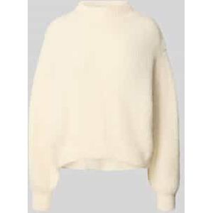 Oversized gebreide pullover met opstaande kraag