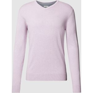 Gebreide pullover met labelstitching, model 'BASIC'