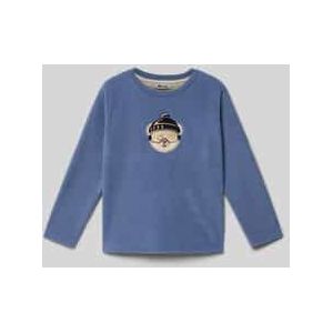 Sweatshirt met ronde hals en motiefstitching
