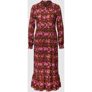 Midi-jurk met all-over motief, model 'Retroflower Maxi Dress'