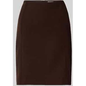 Knielange rok met naadritssluiting