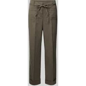 Straight leg stoffen broek met persplooien, model 'Meeri'