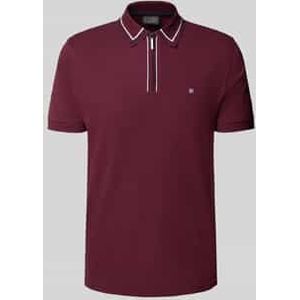 Regular fit poloshirt met ritssluiting