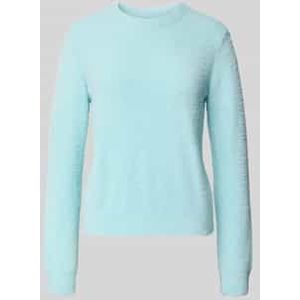 Gebreide pullover van effectgaren met ronde hals