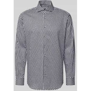 Modern fit zakelijk overhemd van katoen met kentkraag