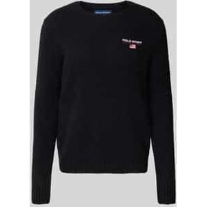 Regular fit pullover van wolmix met alpaca