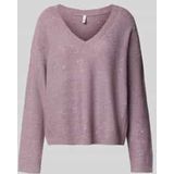 Regular fit gebreide pullover met pailletten, model 'ARIZONA'