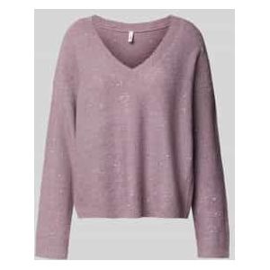 Regular fit gebreide pullover met pailletten, model 'ARIZONA'