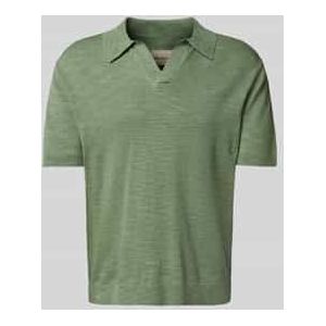 Regular fit poloshirt met labelstitching