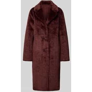 Keerbare lange jas met reverskraag en knoopsluiting