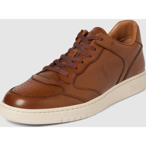 Sneakers van leer met labeldetail, model 'POLO'