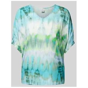 Blouseshirt in batiklook, model 'Green Batik'