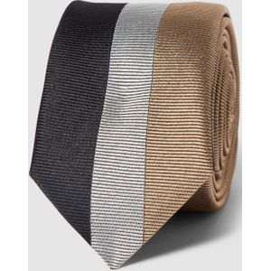 Zijden stropdas in colour-blocking-design (6,0 cm)