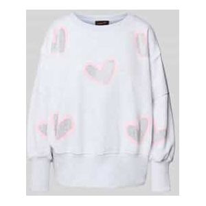 Oversized sweatshirt van puur katoen met motiefprint