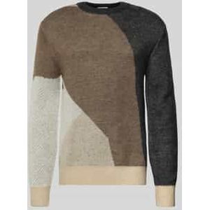 Gebreide pullover met wol en ronde hals