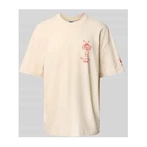 T-shirt met labelprint