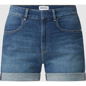 Korte regular fit jeans met biologisch katoen, model 'Aaneli'