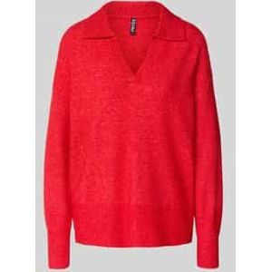 Regular fit gebreide pullover met wol, model 'MALOU'