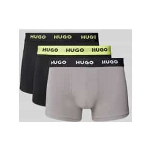 Boxershort met band met label in een set van 3 stuks