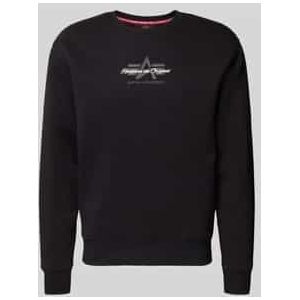 Sweatshirt met logo en ronde hals