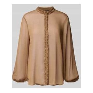 Semi-transparante blouse met ruches