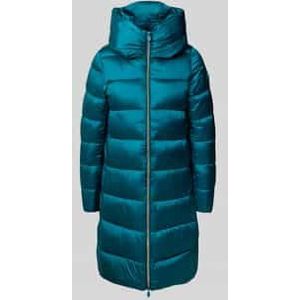 Gewatteerde lange jas met opstaande kraag, model 'LYSA'