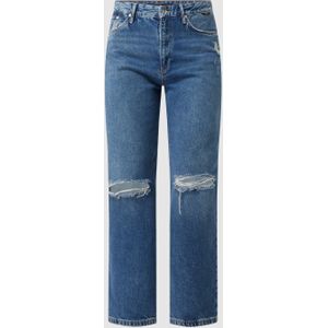 Dad fit high waist jeans van katoen, model 'Berlin'