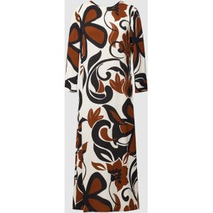 Maxi-jurk van viscose met all-over motief