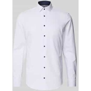 Slim fit zakelijk overhemd met stretch