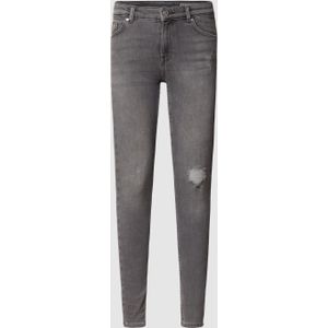 Skinny fit jeans met destroyed-effecten