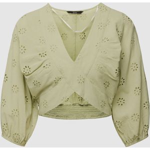 Korte blouse met ajourpatroon, model 'MAJA'