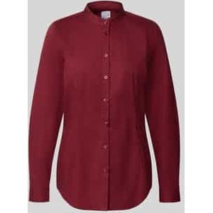 Regular fit overhemdblouse van katoenmix met opstaande kraag