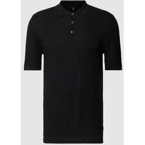 Slim fit poloshirt met structuurmotief, model 'Flavio'