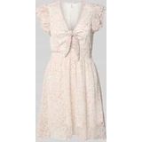 Getailleerd chiffon jurk met abstract motief, model 'ASTA LIFE'