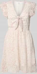 Getailleerd chiffon jurk met abstract motief, model 'ASTA LIFE'