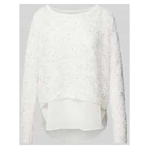 Regular fit gebreide pullover met pailletten